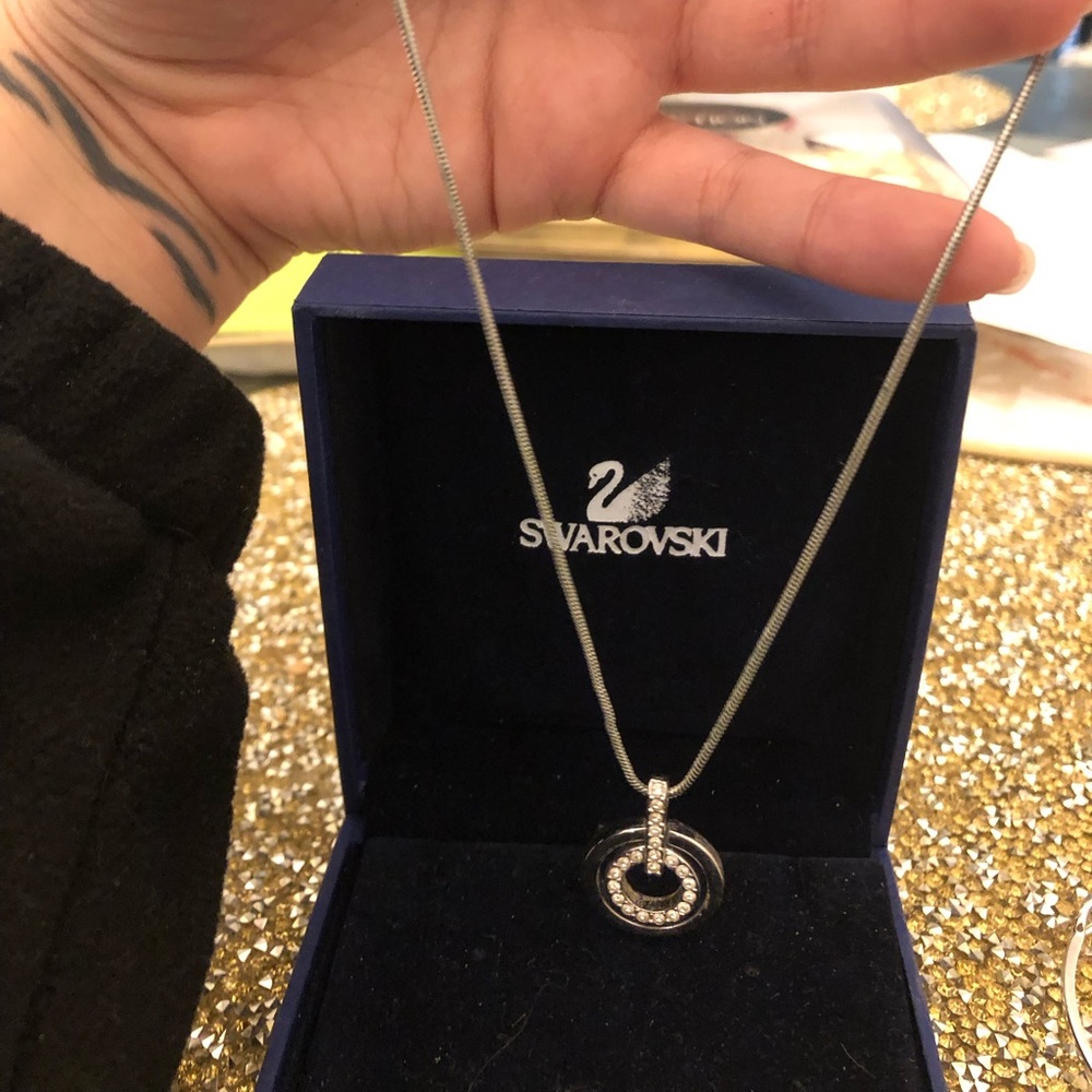 Swarovski eternity circle necklace